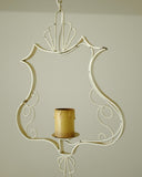 1950s White painted Metal Pendant