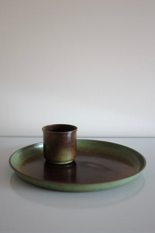 Bronze Plate and Cup by Ystad Brons