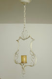 1950s White painted Metal Pendant