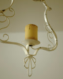 1950s White painted Metal Pendant