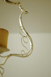 1950s White painted Metal Pendant