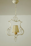 1950s White painted Metal Pendant