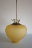 Swedish Modern Brass and Glass Pendant