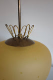 Swedish Modern Brass and Glass Pendant