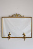 Brass Mirror with two candle scones by Lars Holmström