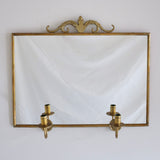 Brass Mirror with two candle scones by Lars Holmström