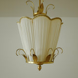 Brass and Silk Pendant by E. Hansson & Co.