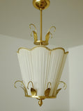 Brass and Silk Pendant by E. Hansson & Co.