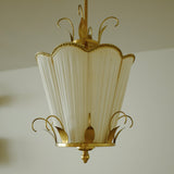 Brass and Silk Pendant by E. Hansson & Co.
