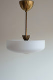 Swedish Modern Glass and Brass decorated Pendant