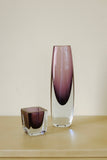 Set of glass Vase and bowl by Strömbergshyttan
