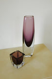 Set of glass Vase and bowl by Strömbergshyttan