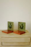 1930s Swedish Metal and Wooden Bookends