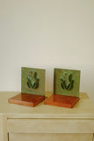 1930s Swedish Metal and Wooden Bookends