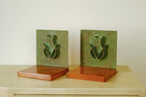 1930s Swedish Metal and Wooden Bookends