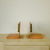 1930s Swedish Metal and Wooden Bookends
