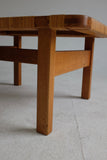 Cane and Oak Side Table by Børge Mogensen