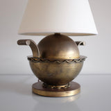 Swedish Modern Brass filigree Side Lamp