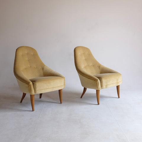 Pair of Lilla Eva Lounge Chairs by Kerstin Hörlin-Holmquist