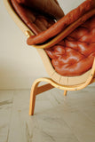 Leather and Canvas Pernilla chair by Bruno Mathsson