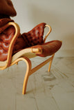 Leather and Canvas Pernilla chair by Bruno Mathsson