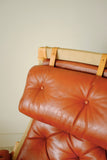 Leather and Canvas Pernilla chair by Bruno Mathsson