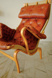 Leather and Canvas Pernilla chair by Bruno Mathsson