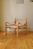 Leather and Canvas Sirocco chair by Arne Norell