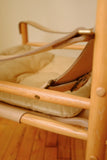 Leather and Canvas Sirocco chair by Arne Norell