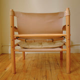 Leather and Canvas Sirocco chair by Arne Norell
