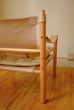 Leather and Canvas Sirocco chair by Arne Norell