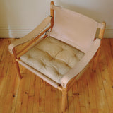 Leather and Canvas Sirocco chair by Arne Norell
