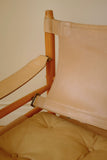 Leather and Canvas Sirocco chair by Arne Norell