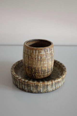 Set of Small Ceramic bowl and vase by Gunnar Nylund