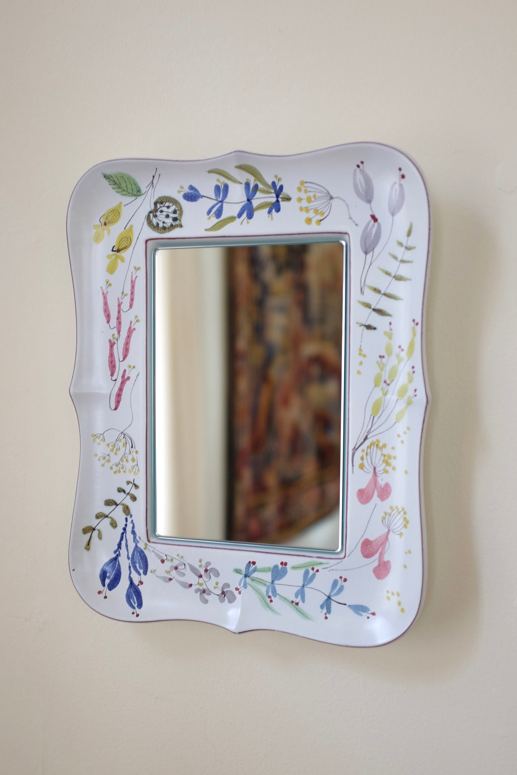1940's Faience ceramic mirror by Stig Lindberg, Sweden – Studio Nordic