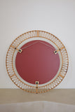 Danish Mid-century Rattan Mirror