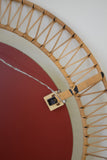 Danish Mid-century Rattan Mirror