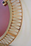 Danish Mid-century Rattan Mirror