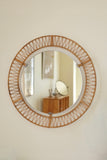 Danish Mid-century Rattan Mirror