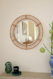 Danish Mid-century Rattan Mirror