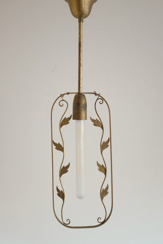 Scandinavian Modern Leaf Decorated Pendant