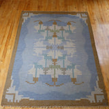 Vintage Swedish Flat weave rug by Ingegerd Silow