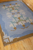 Vintage Swedish Flat weave rug by Ingegerd Silow