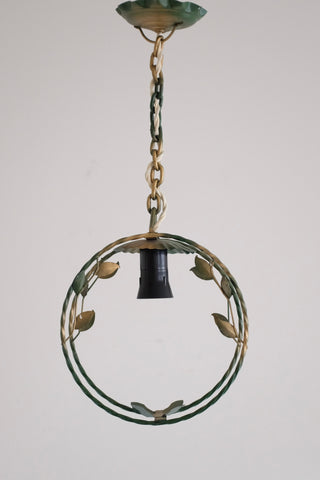 Round Leaf decorated Outdoor Pendant