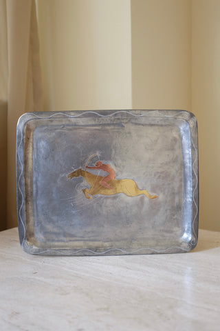 1930 Pewter and Brass tray by Ellen V Kajerdt