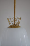 1950s Brass and Glass Pendant