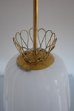 1950s Brass and Glass Pendant