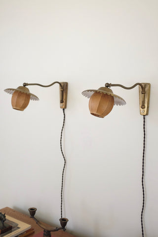 1950s pair of Danish Wall lights