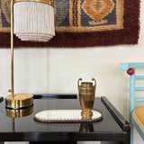 1950s Swedish Modern Oval Brass Mirror tray
