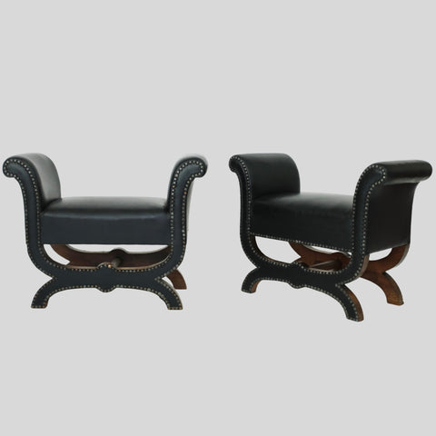 1930's Pair of tabourets